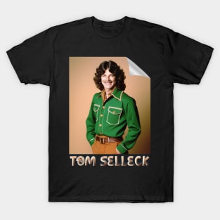 vintage colorfull tom selleck poster 3 T-Shirt